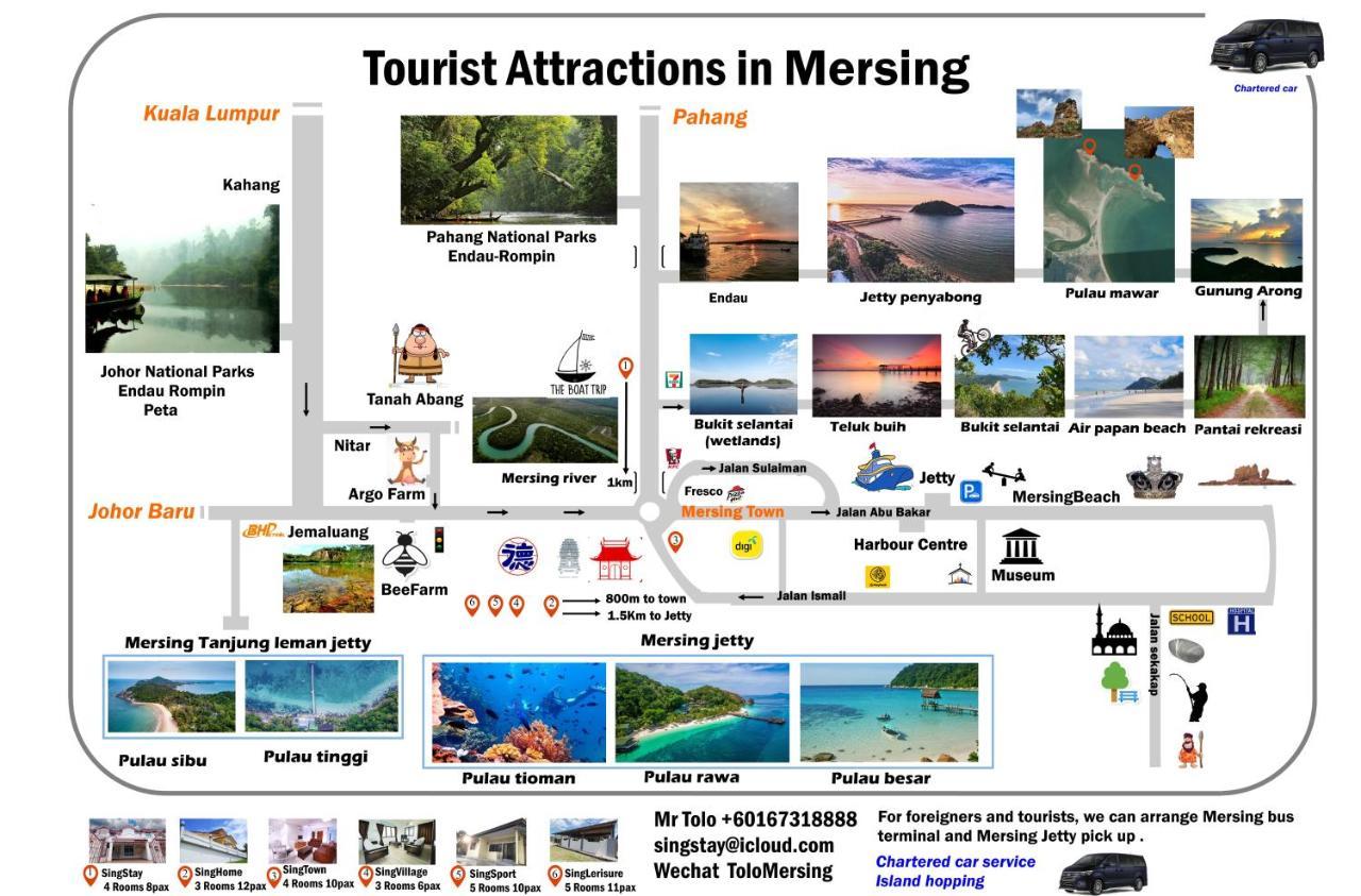 Singleisure Holiday House Mersing Bagian luar foto